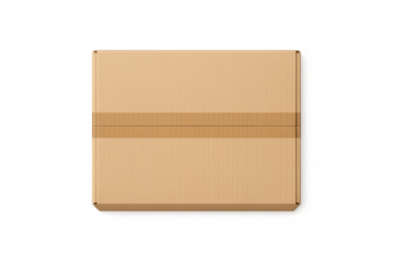 Minimalist cardboard box design for packaging or branding concepts