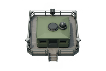 Modern surveillance building design for security architecture and technology concepts