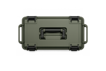 Top view of secure military ammunition box design for security and storage solutions