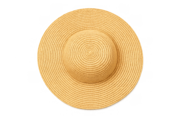Summer style inspiration with straw hat – ideal design for seasonal print or fashion poster