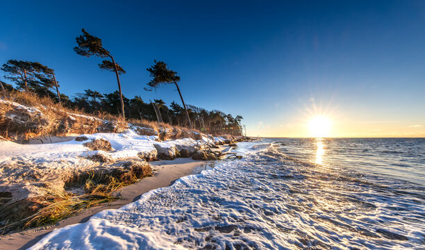 winter am meer