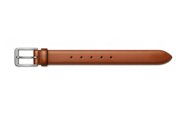 Minimalist brown leather belt design for fashion and apparel