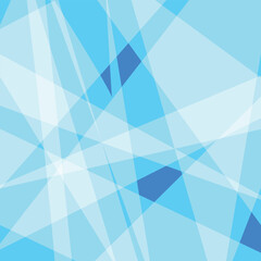 Abstract Geometric Blue Background with Overlapping Shapes and Light Rays