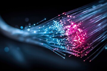 Dense Bundle of Actively Transmitting Fiber Optic Cables in Motion