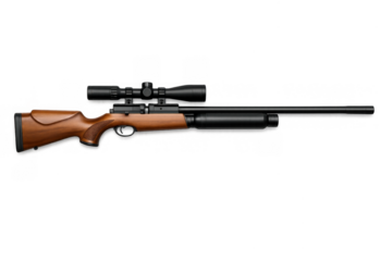 Ultra realistic air rifle on simple background for design or graphic projects
