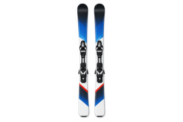 Modern blue and white ski equipment design for winter sports enthusiasts