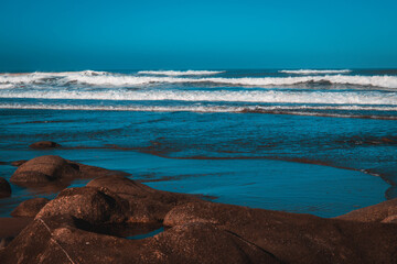 rocky coast of the ocean