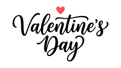 Valentine's Day greeting with a heart on a white background