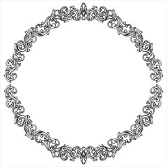 Elegant Royal Classic Circular Frame Decoration