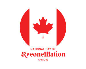 National Day of Reconciliation. APRIL 02. Vector illustration.
