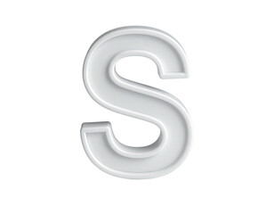 Naklejka premium Glossy, white capital letter 