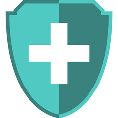 Obraz premium Shield Icon with Plus Sign