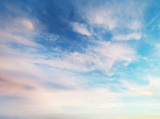 Sky background on sunset.