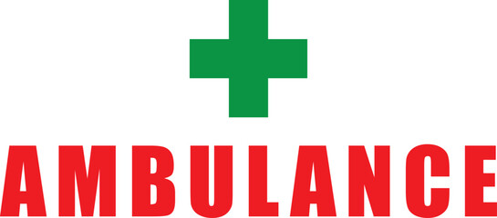 Ambulance label sticker, banner © SSamitha