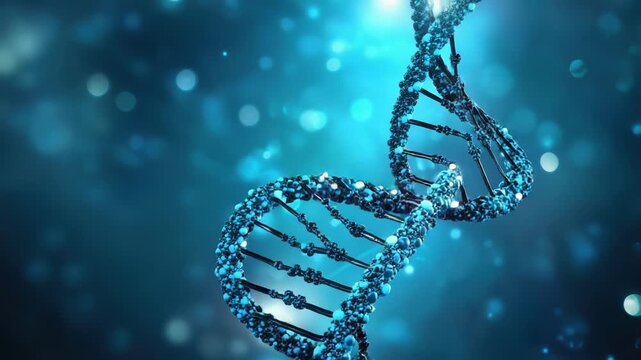 Footage Close-up of a double-stranded DNA molecule
