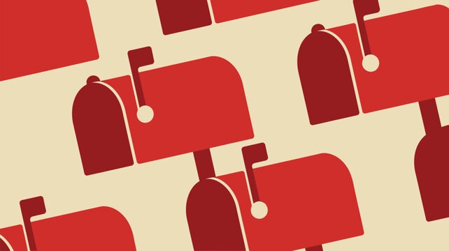 Pattern of red mailboxes