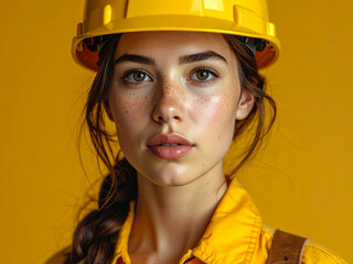 portrait of a female construction worker