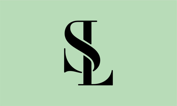 SL Letter Monogram Logo Vector Illustration , Initial Logo Design
