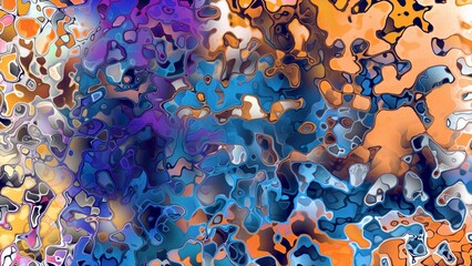 Abstract organic liquid texture with flowing amorphous shapes and expressive digital surface