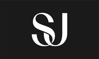 SU Letter Minimalist Logo Vector Illustration , Initial Logo Design