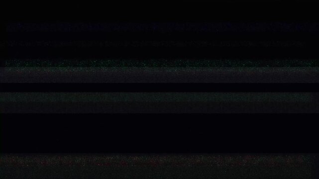 Abstract digital glitch video motion with colorful rgb split horizontal lines and screen static