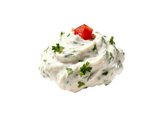 [Transparent Background PNG]Creamy Herb and Tomato Topped Dip