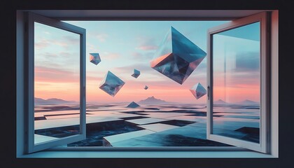 airplane in the window