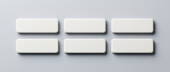 white square buttons