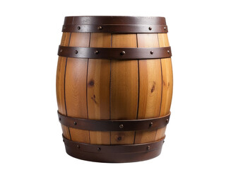 Fototapeta premium A wooden barrel placed on a table, great for rustic or vintage-themed scenes
