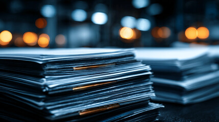 Export control documents scene showing regulated paperwork representing authorization justice system professionalism administrative environment controlled lighting