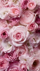 Elegant pink rose floral background with lush petals, perfect for luxury branding, fragrance inspiration, and romantic commercial design projects