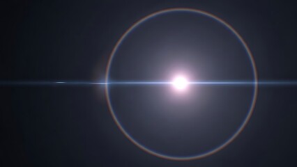 Obraz premium Bright Sun Flare With Lens Ring Effect