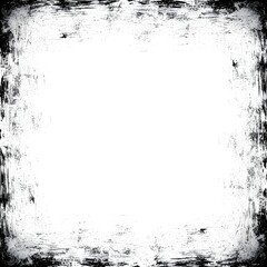 Black And White Grunge Ink Frame Abstract Background