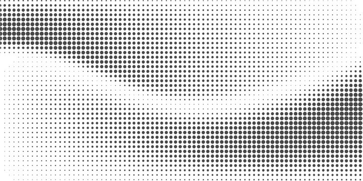 Grunge halftone gradient background. Faded grit noise texture. White and black sand wallpaper. Retro pixelated backdrop. Anime or manga style comic
