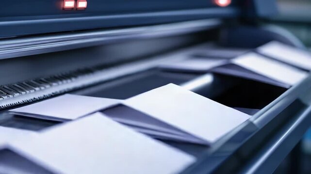 Footage A machine with papers and folders, perfect for office or work-related concepts