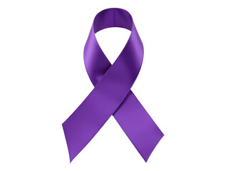 A simple and clean design featuring a purple ribbon against a white background, suitable for various uses such as event branding or personal gifts