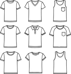 Basic t-shirt designs Vector