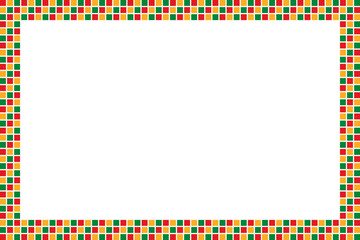 Black History Month or Juneteenth Celebration rectangular frame. Copy space. Ideal for Juneteenth celebration, Black History Month, African heritage event, or cultural awareness poster. PNG. Vector