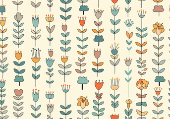 seamless pattern with flowers