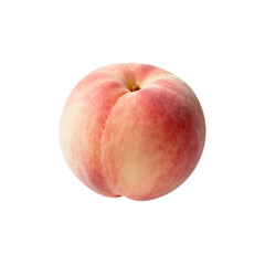 [Transparent Background PNG]Juicy and fresh peach with vibrant pink and white colors
