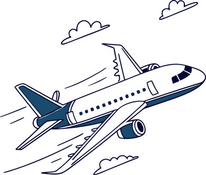 vector illustration of an airplane