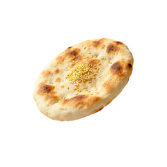 [Transparent Background PNG]A round flatbread with sesame seeds on top
