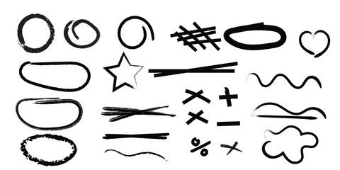 Hand Drawn Doodle Elements Set &mdash; Scribbles, Lines, Arrows and Sketch Icons