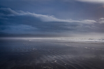 A misty morning at Black Rock Sands Porthmadog Wales