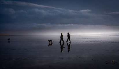 A misty morning at Black Rock Sands Porthmadog Wales