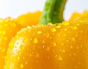 Fresh yellow pepper close up