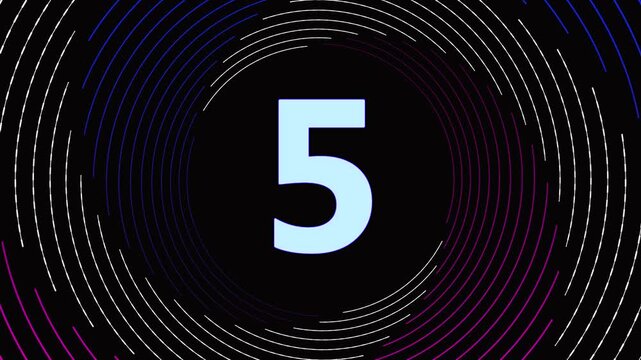 Colorful Countdown Timer Animation 10 Seconds