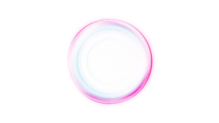 Soft pink dispersed energy sphere with gentle light diffusion and minimal futuristic style on white background.