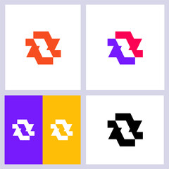 Obraz premium Abstract Z letter modern initial lettermarks logo design