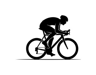 Obraz premium Cyclist Silhouette in Motion